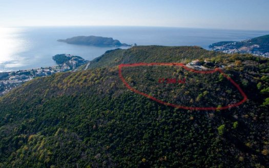 budva land on hill for sale